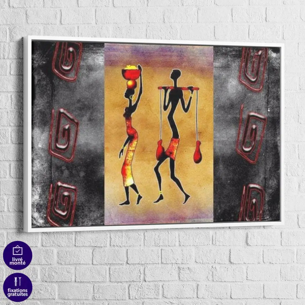 Tableau Afrique Les Porteurs - Montableaudeco