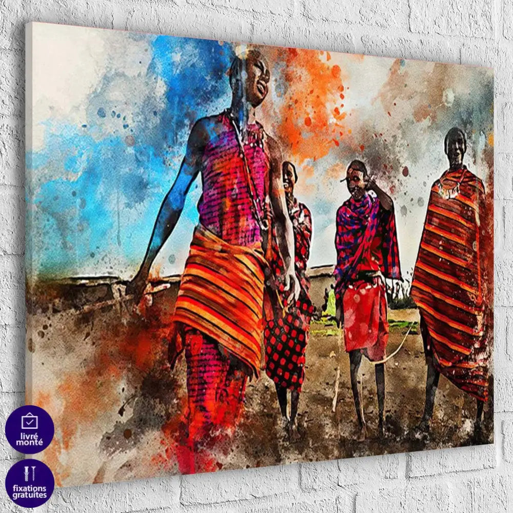 Tableau Afrique Tribu Maasaï - Montableaudeco