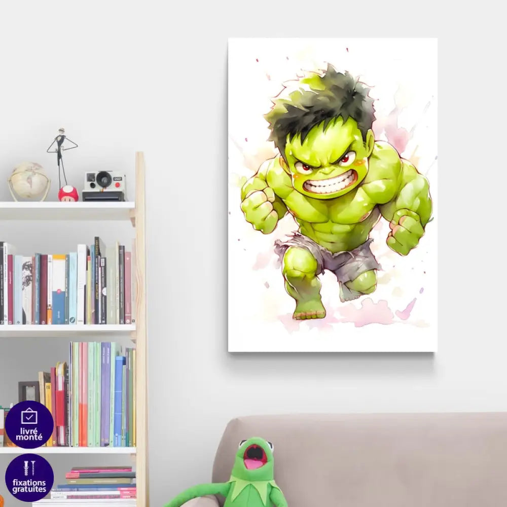 Tableau Baby’s Marvel 40x60cm / Affiche sans cadre / Hulk Tableau Enfant