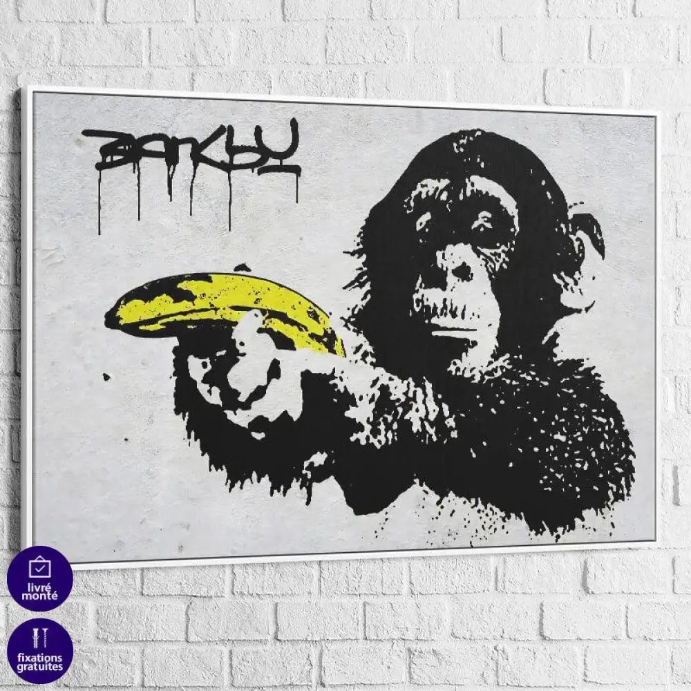 Tableau Banksy Banana Monkey - Montableaudeco