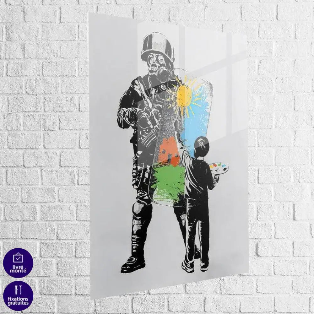 Tableau Banksy L'enfant Manifest - Montableaudeco