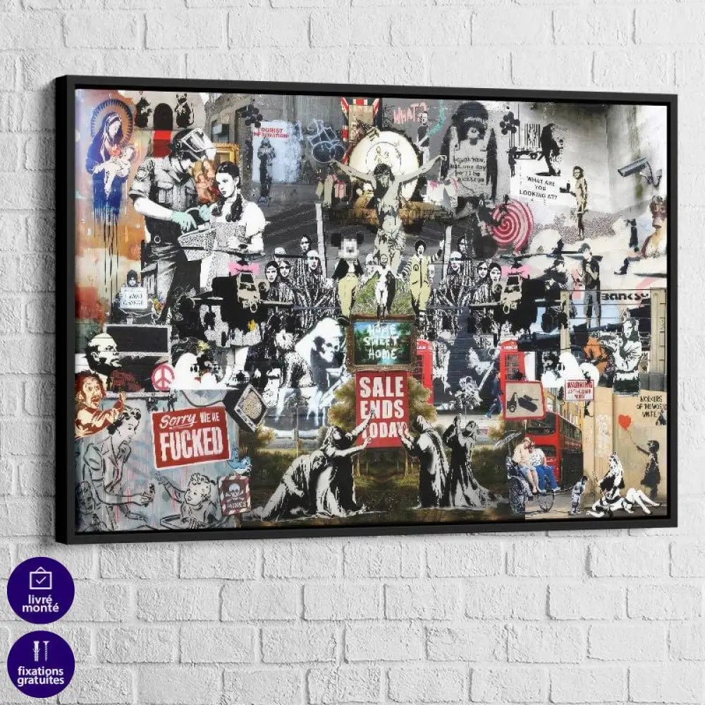 Tableau Banksy Mozaîc - Montableaudeco