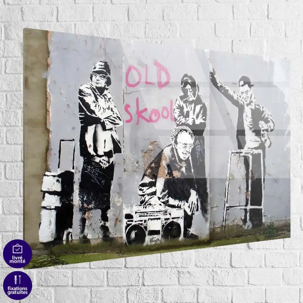 Tableau Banksy Old School - Montableaudeco