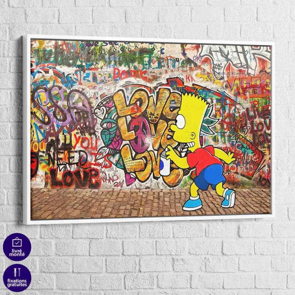 Tableau Bart Simpson Le Graffeur - Montableaudeco