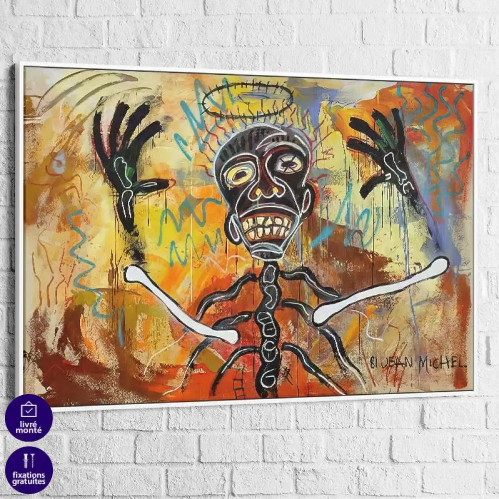 Tableau Basquiat AM NIGHT TIME 1981 - Montableaudeco