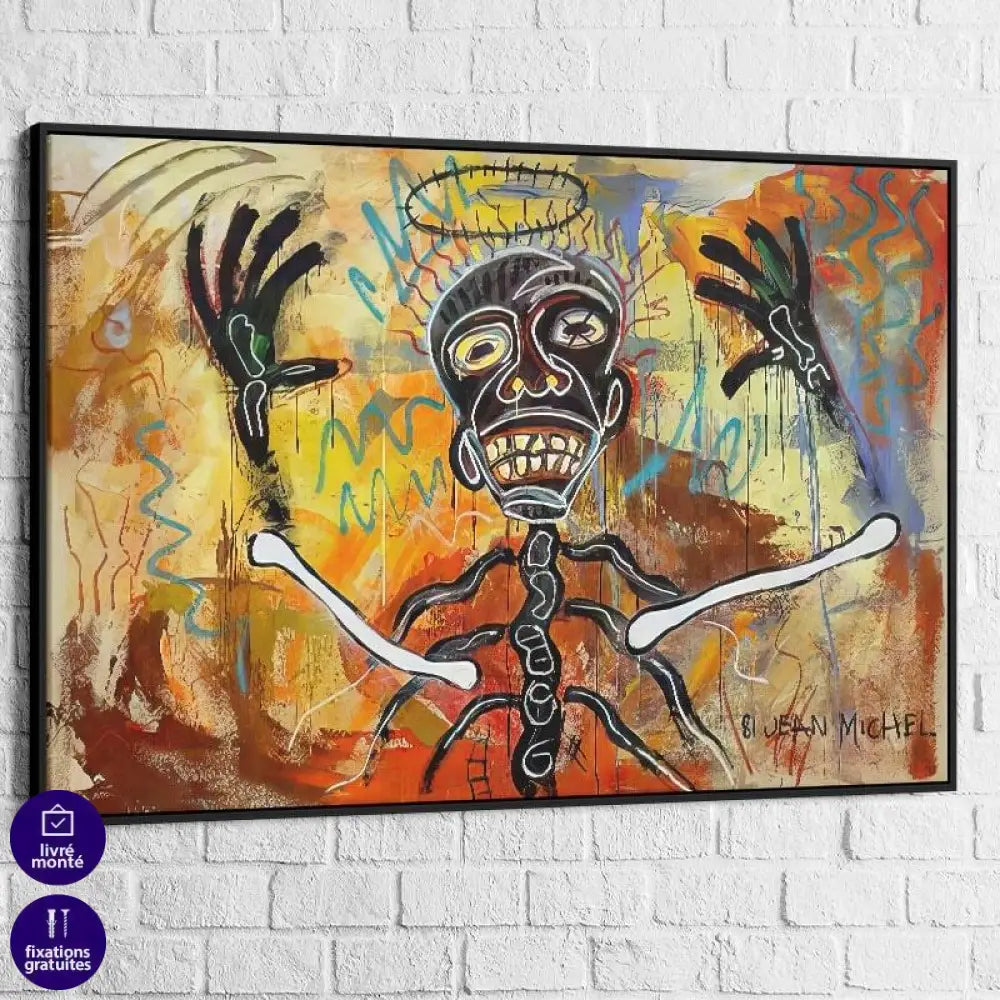 Tableau Basquiat AM NIGHT TIME 1981 - Montableaudeco