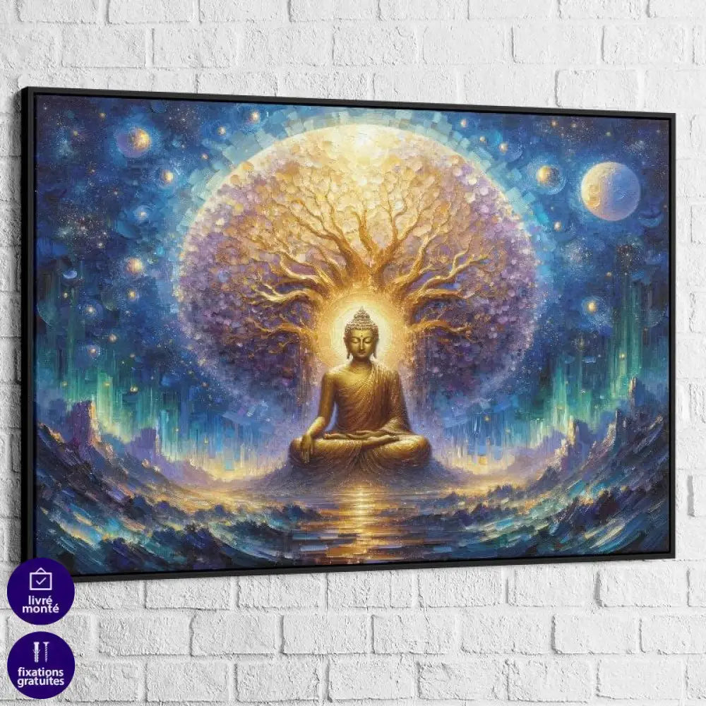 Tableau Bouddha Or Arbre de Vie - Montableaudeco