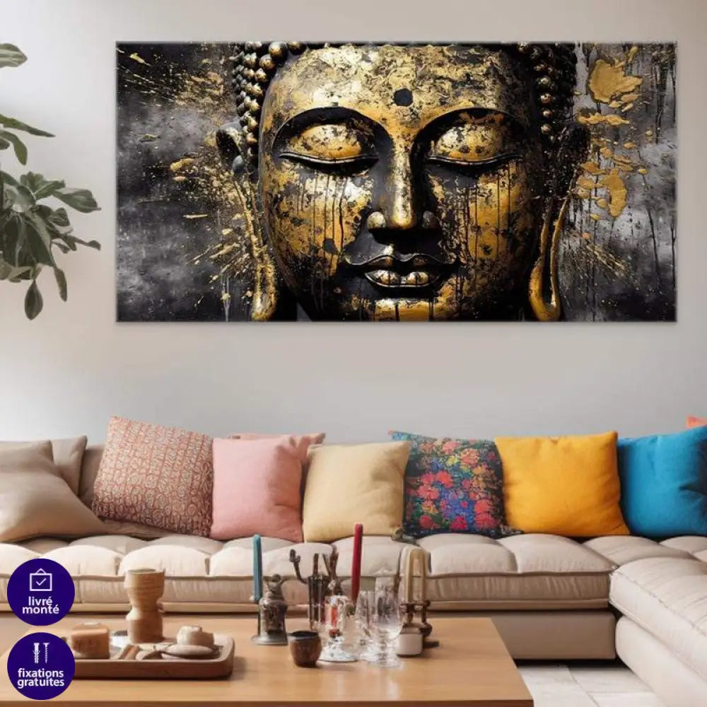 Tableau Bouddha Splendeur Zen 40x80cm / Toile tendue sur châssis Tableau Bouddha