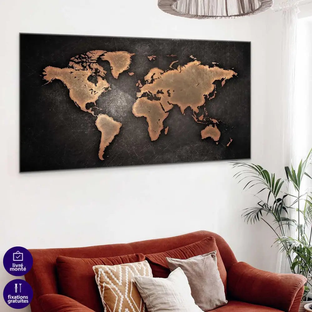 Tableau Carte du Monde XXL - Montableaudeco