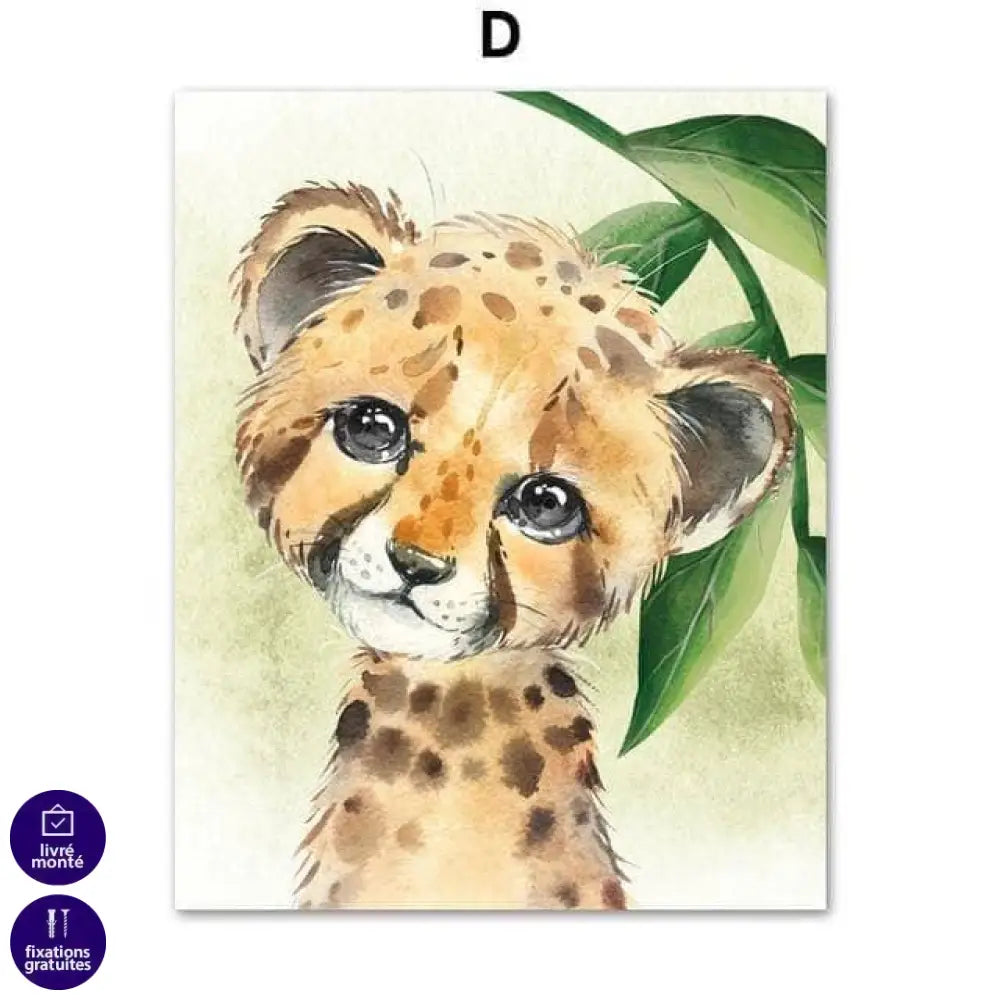 Tableau Chambre Enfant Les Petits Animaux - Montableaudeco