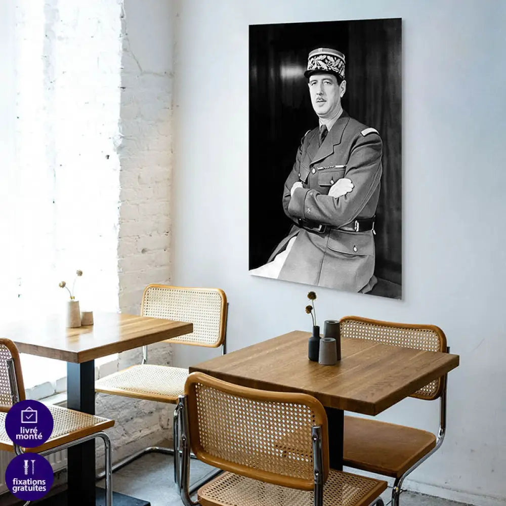 Tableau Charles de Gaulle Tableau vintage