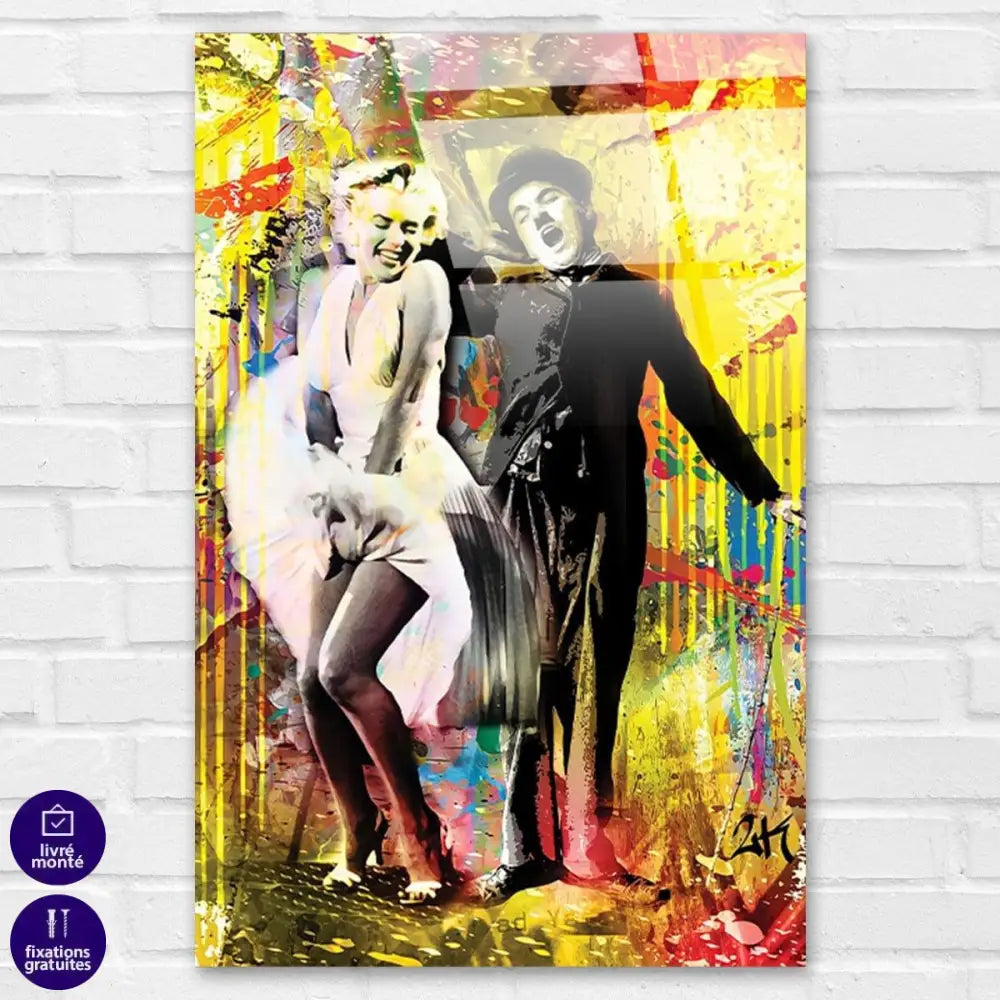 Tableau Charlie Chaplin & Marilyn Monroe - Montableaudeco