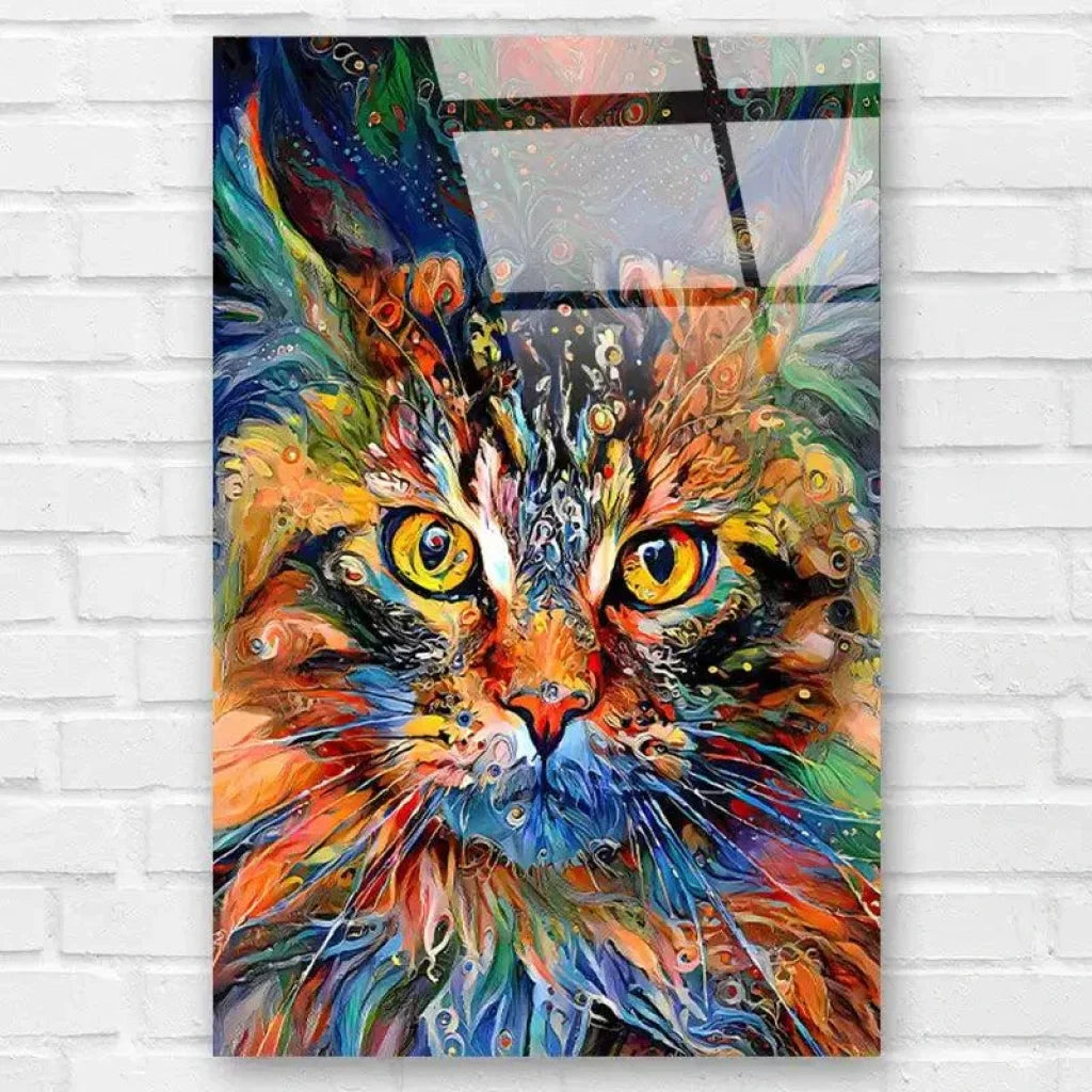 Tableau Chat Coloré - Montableaudeco