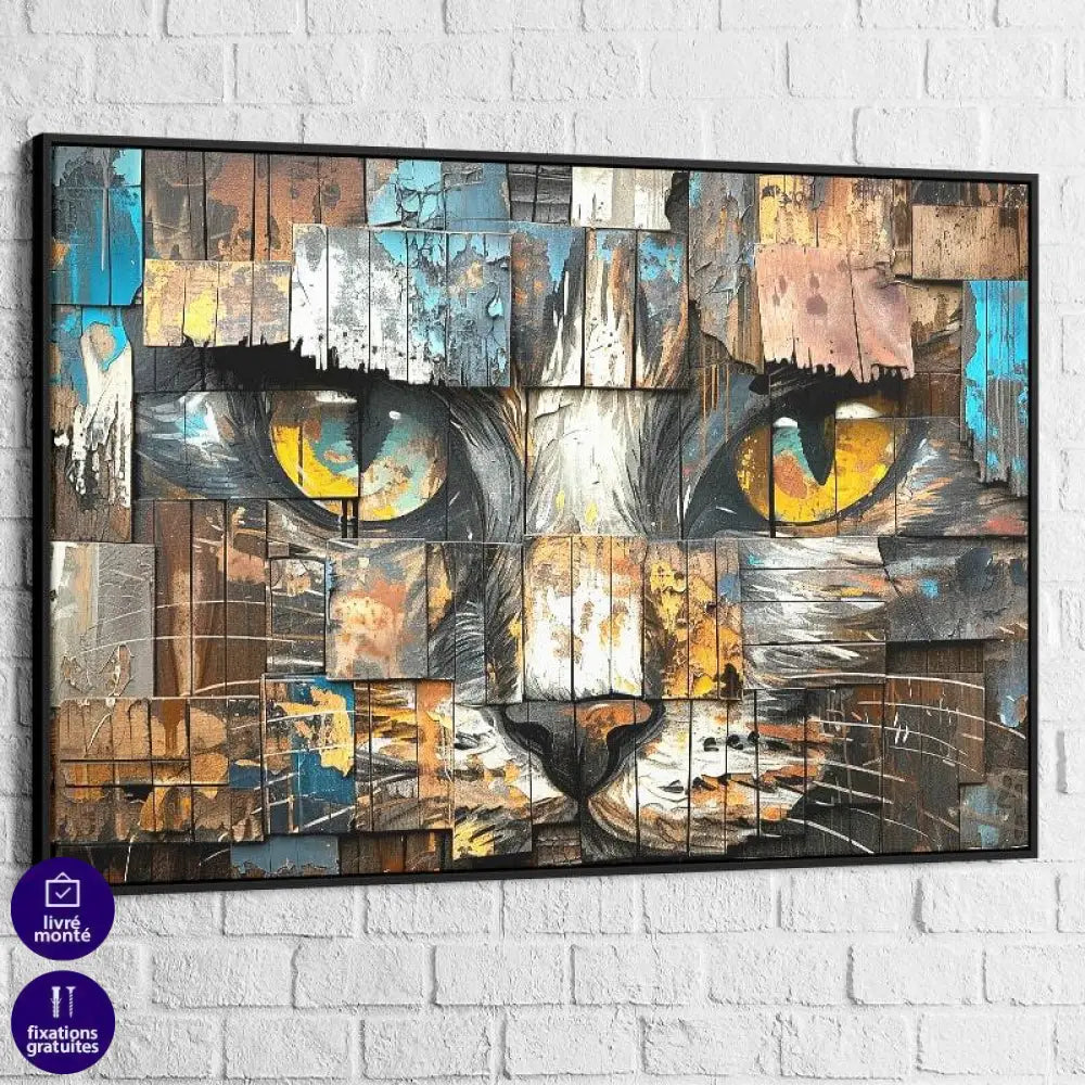 Tableau Chat Le Mur - Montableaudeco