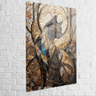 Déco murale chat original inspiration vitrail

