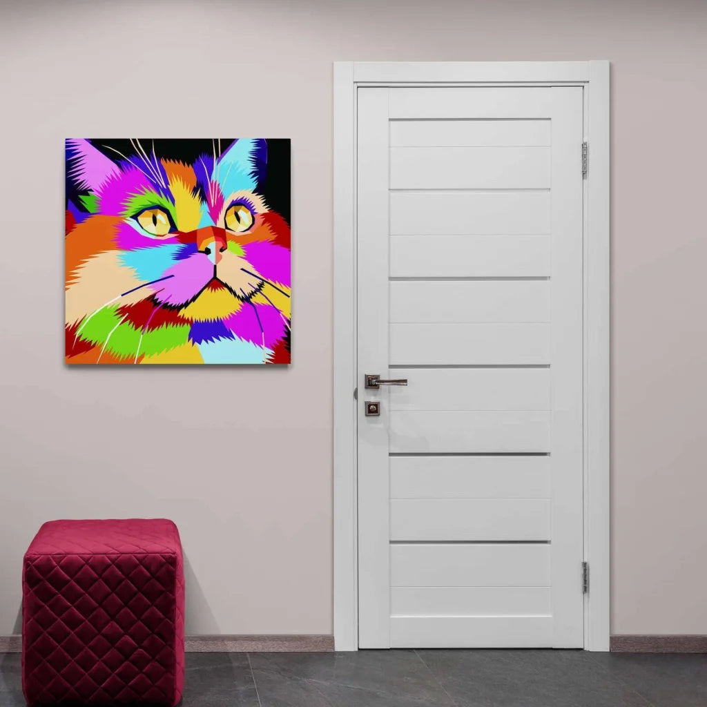 Tableau Chat Pop Art Coloré - Montableaudeco