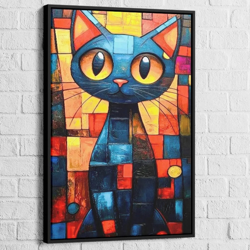 Tableau mural design Chat Urbain Coloré pour salon, chambre ou bureau