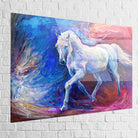 art mural cheval élégant salon