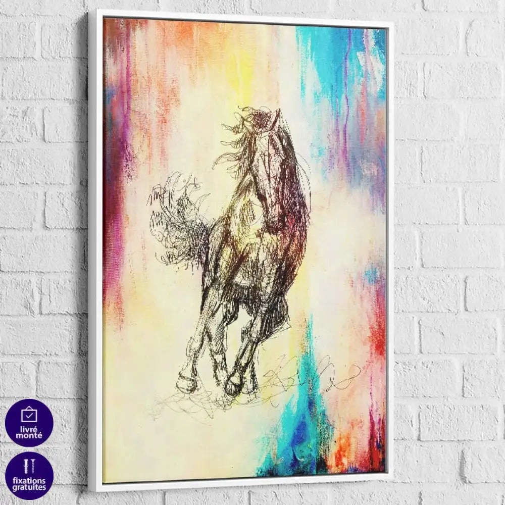 Décoration intérieure murale cheval Élan Sauvage grand format 