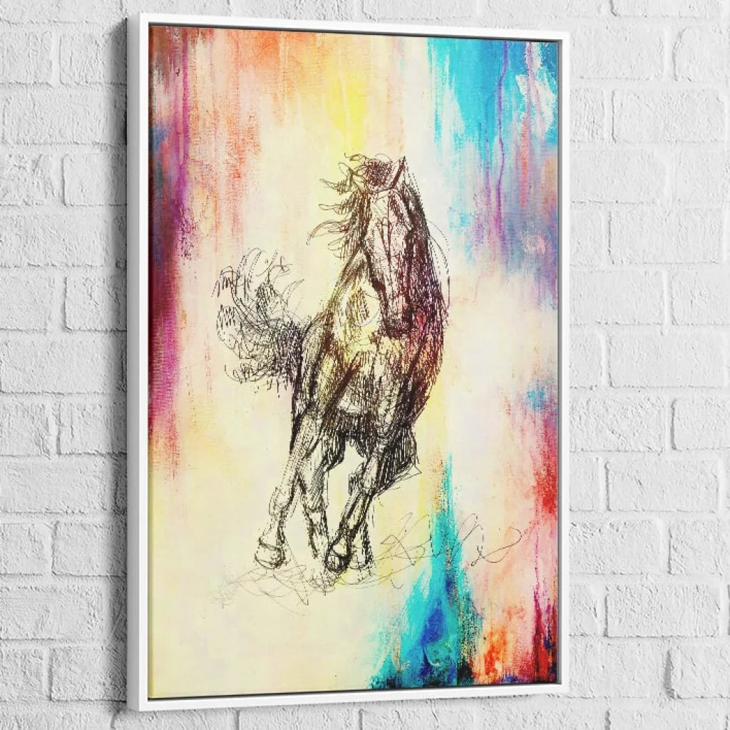 Décoration intérieure murale cheval Élan Sauvage grand format 