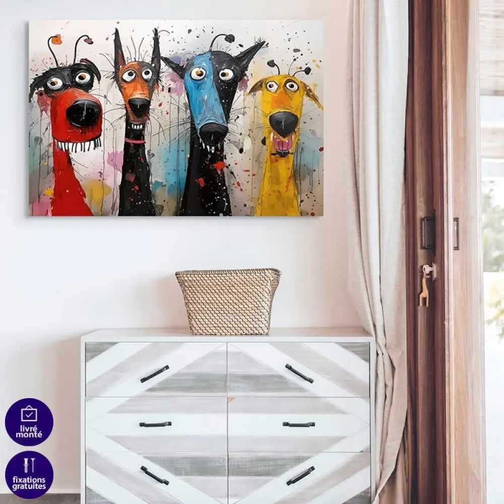 Tableau Chien Crazy Dogs Tableau Chien