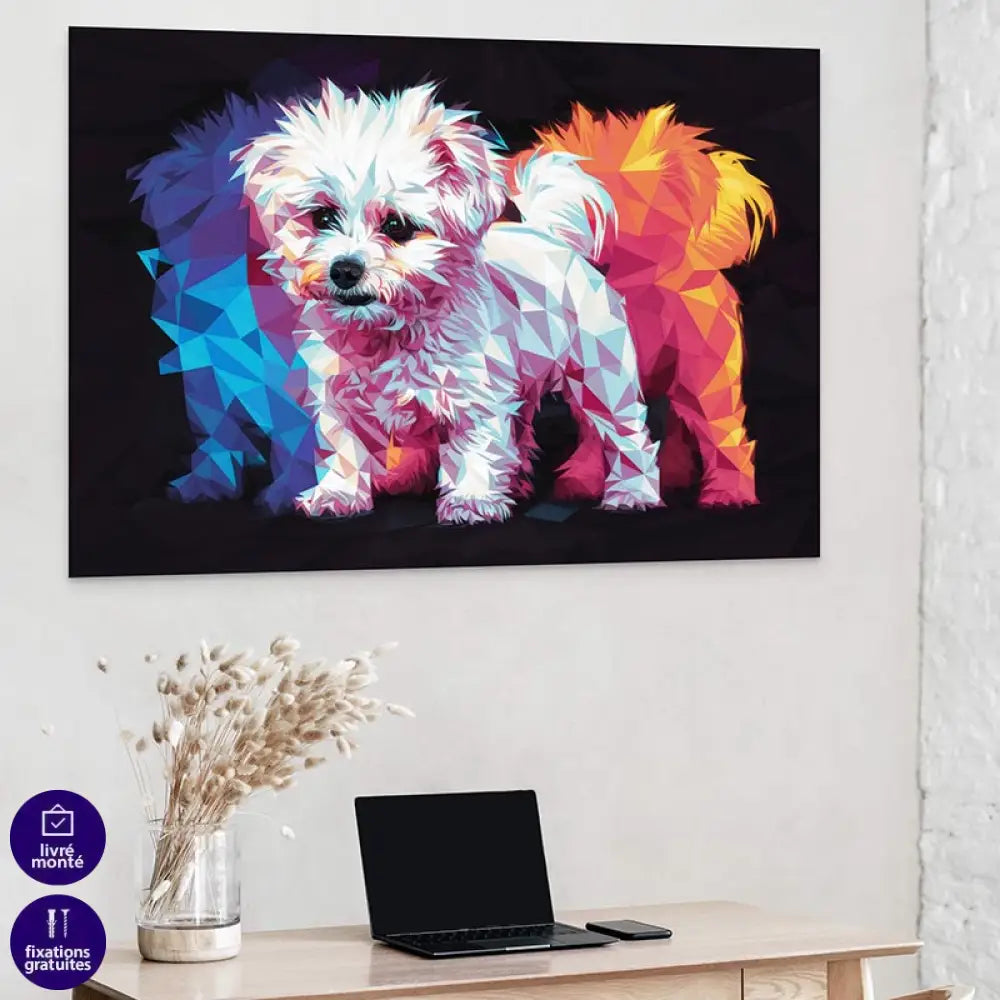Tableau Chien | Le Bichon Pop | Offre De Bienvenue -20% b