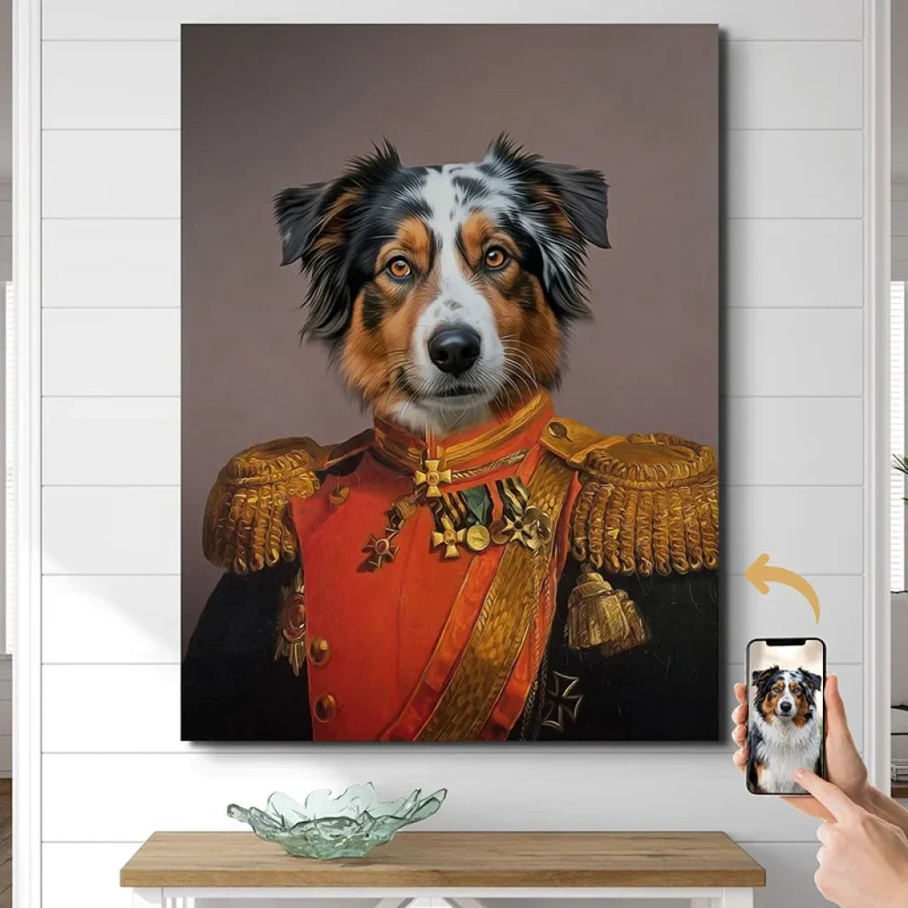 tableau chien personnalisé historique héros de l’empire