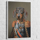 Tableau Chien Personnalisé Historique – Héros Décoré 60x80cm / Cadre Blanc Tableau Chien