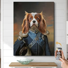 tableau chien personnalisé historique officier royal 60x80 cm
