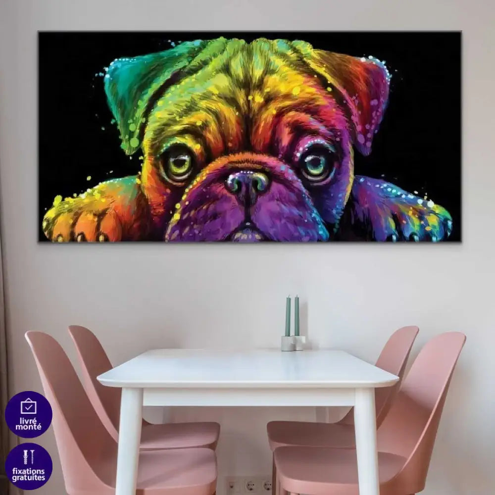 Tableau Chiot Pop Art - Montableaudeco