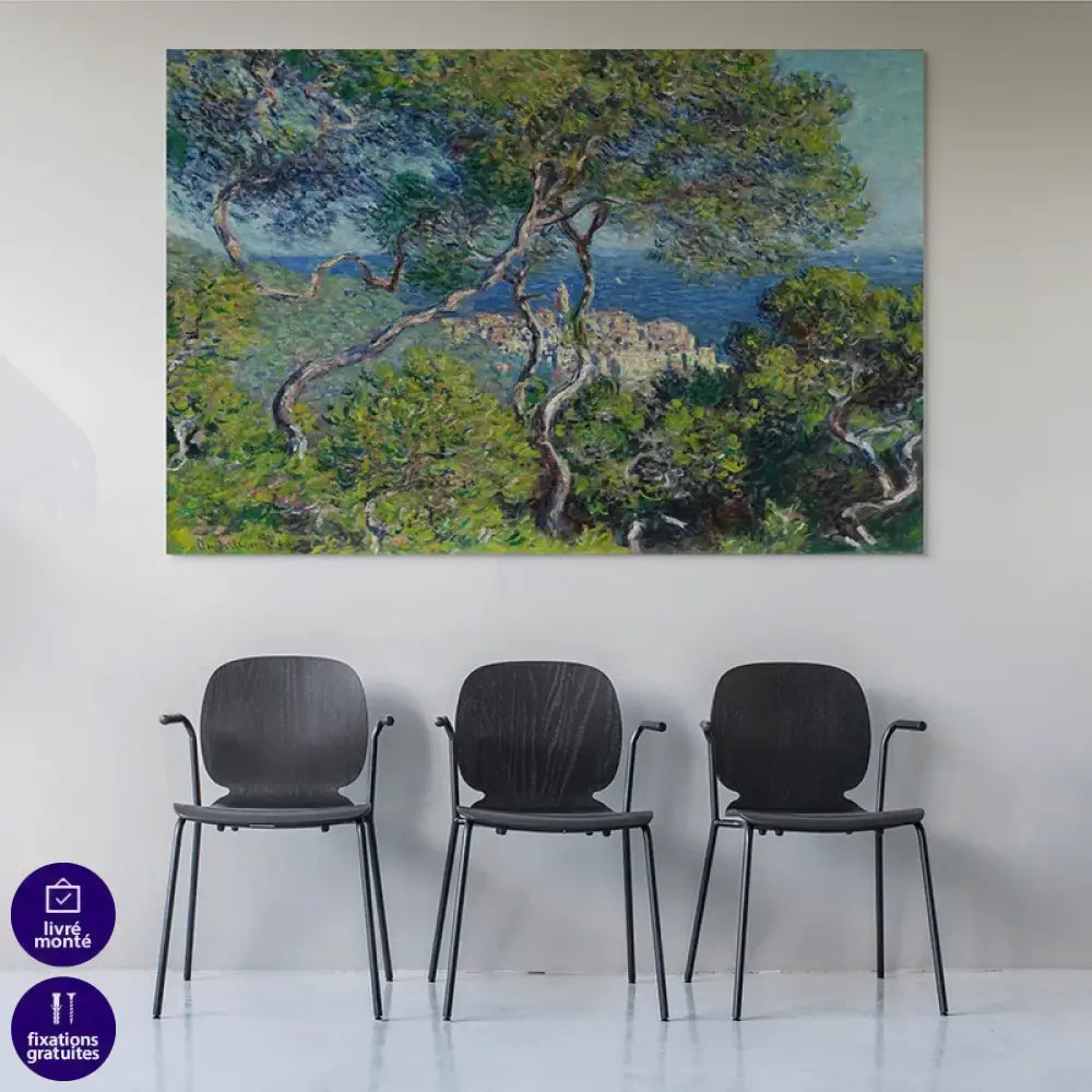 Décoration murale impressionniste Monet paysage méditerranéen