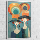 Tableau Contemporain Élégance Géométrique 40x60cm / Cadre Blanc Tableau Moderne