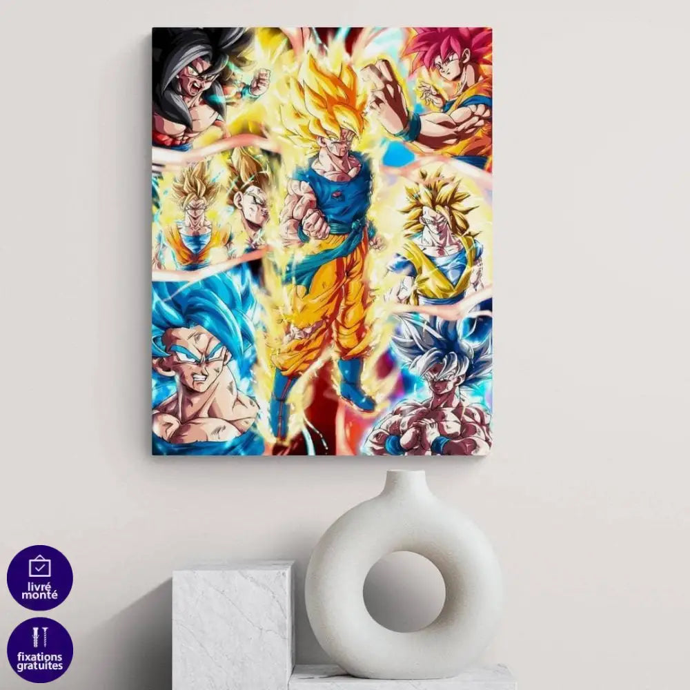 Tableau Dragon Ball Sangoku Saiyan Story - Montableaudeco