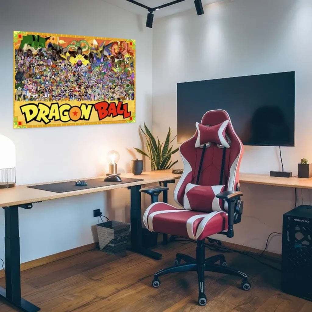 toile dragon ball avec goku et vegeta déco murale