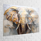 Tableau Éléphant Doré 40x60cm / Plexiglas Tableau Éléphant