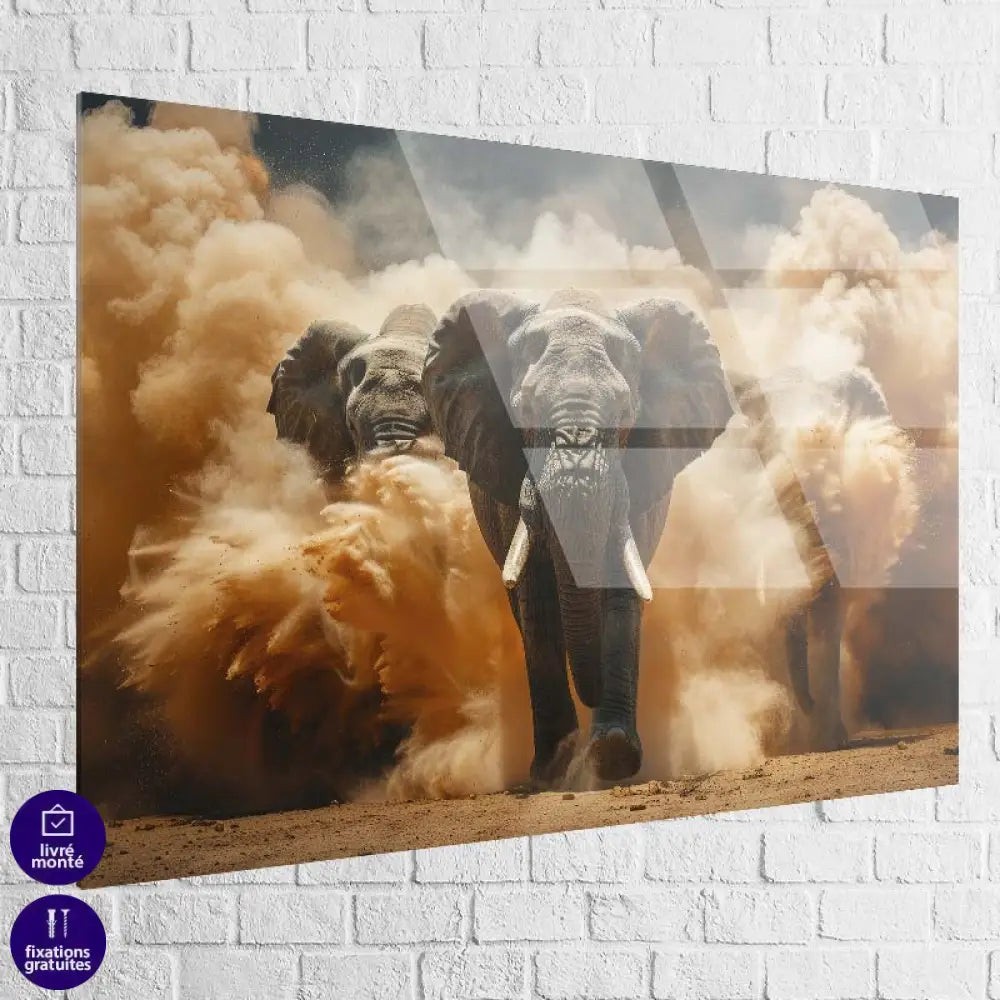 Tableau Éléphant Puissance Majestueuse  plexiglas