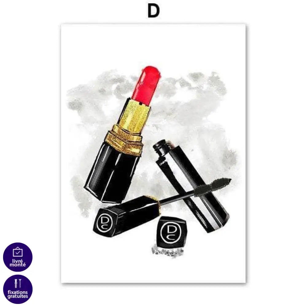 Tableau Fashion Tendance Rouge 8 Pièces - Montableaudeco