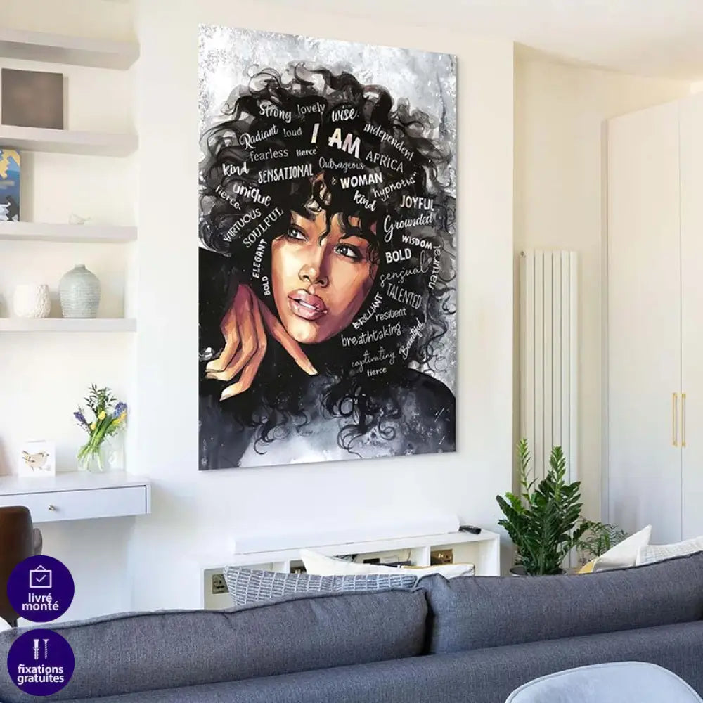 Tableau Femme Africaine Fière et Libre