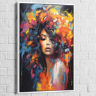 Tableau Femme Black Woman 40x60cm / Cadre Blanc Tableau Femme