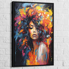 Tableau Femme Black Woman 40x60cm / Cadre Noir Tableau Femme