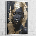 Visuel artistique tableau Reine d’Or et d’Ombre disponible chez Montableaudeco

