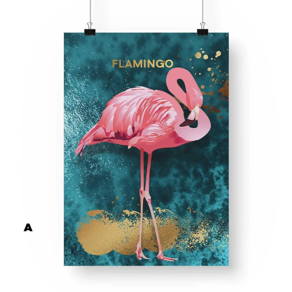 Tableau Flamant Rose Ensemble 3 Pièces - Montableaudeco
