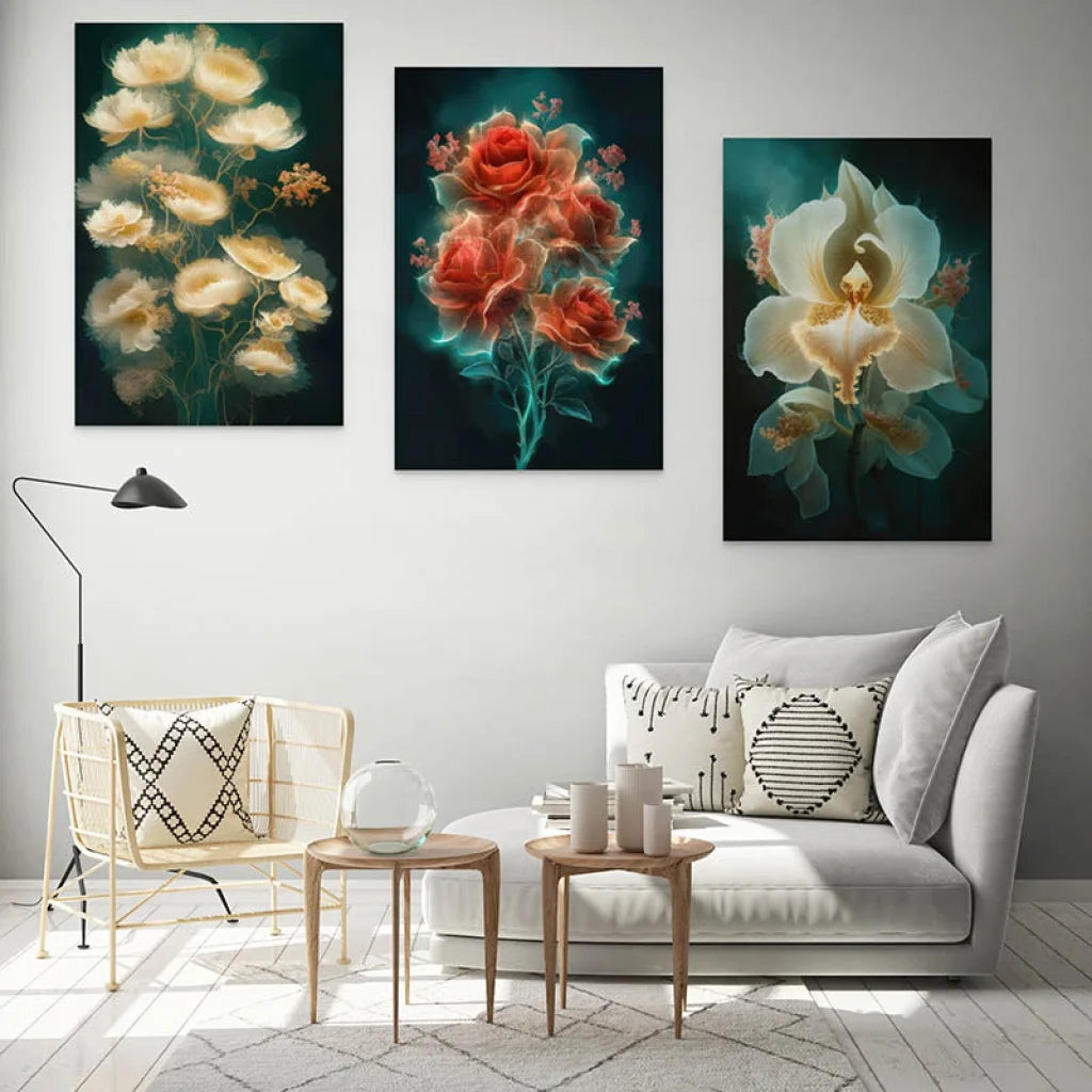 Tableau Fleur Les 3 Fleurs Tableau Fleur