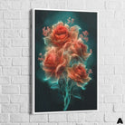 Tableau Fleur Les 3 Fleurs 40x60cm / Cadre blanc / A Tableau Fleur