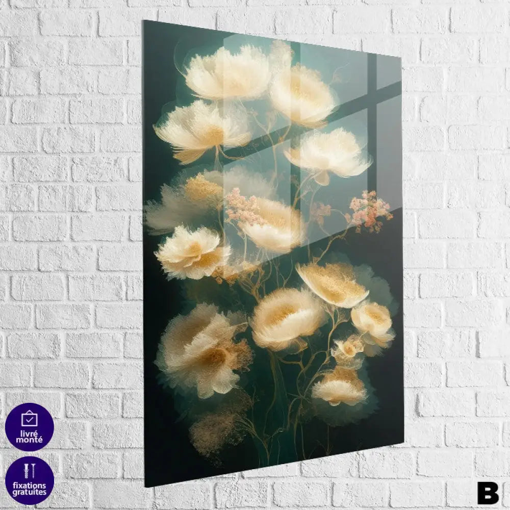 Tableau Fleur Les 3 Fleurs 40x60cm / Plexiglas / B Tableau Fleur