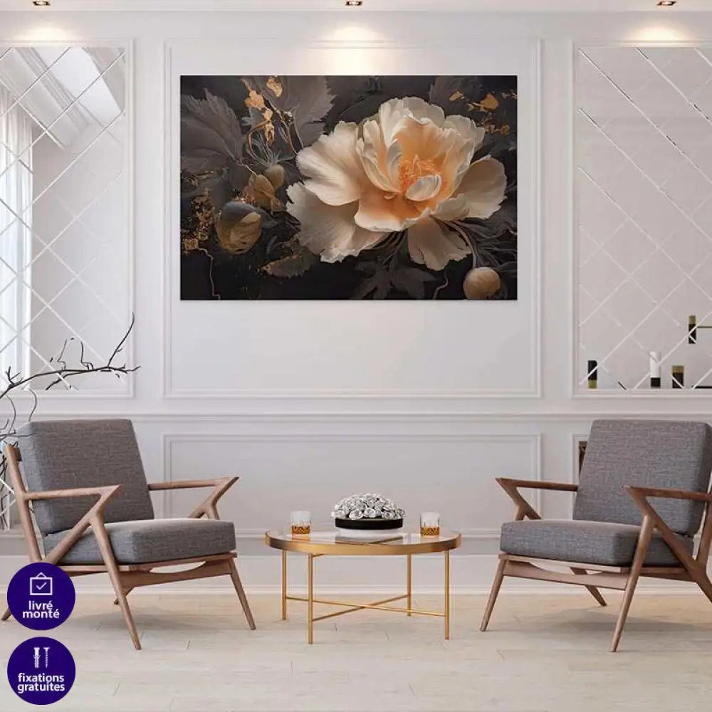 Tableau Fleur | Renaissance Dorée | Offre De Bienvenue -20% b