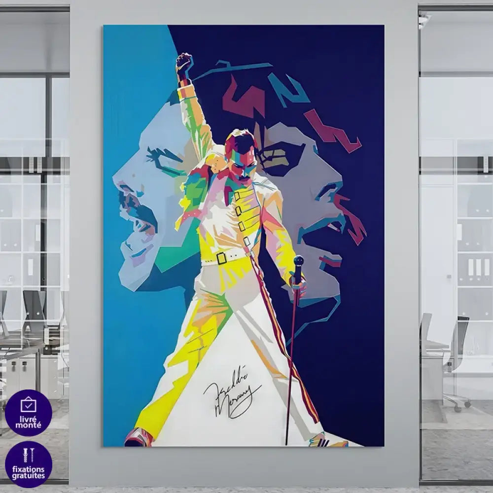 tableau freddie mercury l’instant légendaire pop art plexiglas