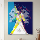 poster freddie mercury couleurs néon style contemporain