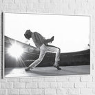 Tableau Freddie Mercury Wembley 40x60cm / Cadre blanc Tableau Abstrait