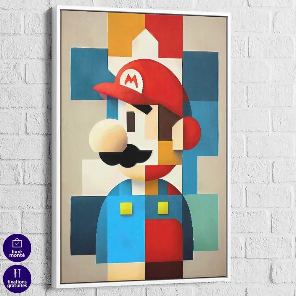 Tableau Gaming Mario Mondrian Style 4